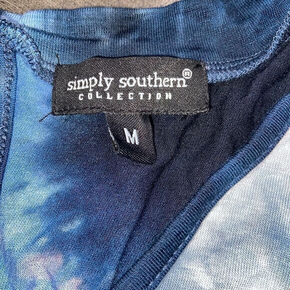 Simply southern open shoulder lightweight tye dye long top - Picture 3 of 6